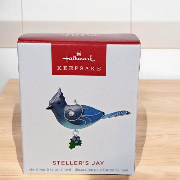 2024 Hallmark Mini Steller's Jay Keepsake Ornament Miniature - Picture 2 of 7